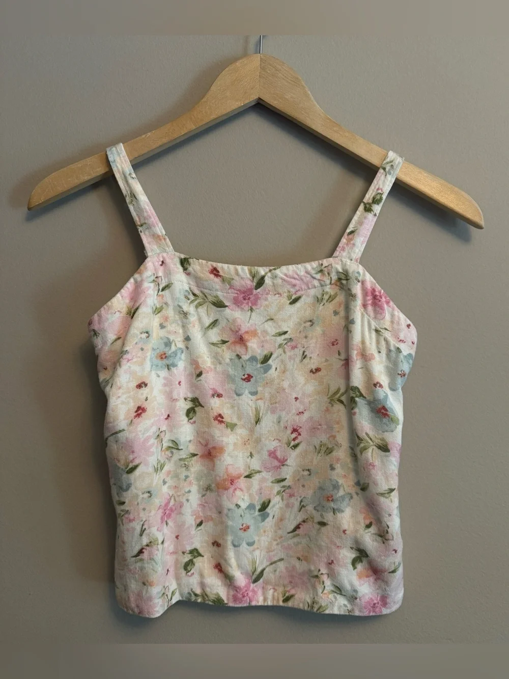 Abercrombie Kids Girls Cream Floral Tank & Shorts Set - Size 11/12